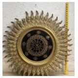 Sun Burst Clock w/key 34ï¿½- some damage