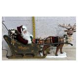 Animated Reindeer & Santa on Sleigh - works -