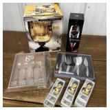 New serving utensils, wine aerator, Mr Peanut,