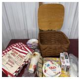 Picnic basket with contents