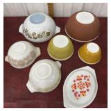 Pyrex Misc. bowls - some wear marks & scratches
