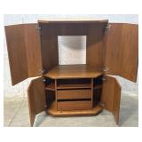 4 Door Corner Credenza 34/24/52 ( cherry)