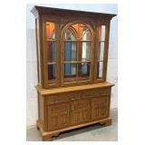 Keller 2 Piece  Light-up Oak China Cabinet