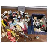 Sewing Goodies. Tons of thread, sock darner,