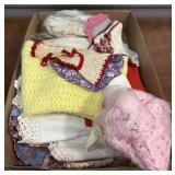 Vintage Linens. Hankies, pillow cases with fancy