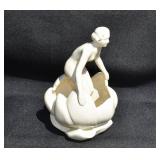 Art Deco Nude Lady Flower Frog