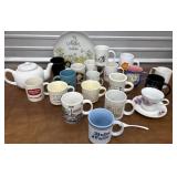 Coffee Cups, Teapot, & Platter
