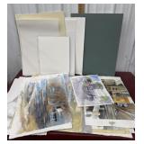 Eileen Correll unfinished watercolors and extra