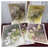 5 Eileen Correll watercolors from her private