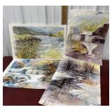 4 Eileen Correll watercolors from her private