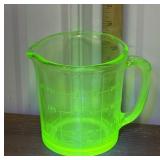 Uranium glass measuring cup