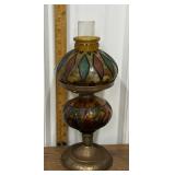 Oil lamp *base needs reattaching, a couple chips