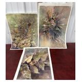 3 Eileen Correll watercolors from her private