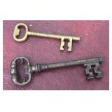 2 large Brass keys