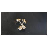 Pr 14k gold post earrings