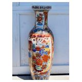 Beautiful Chinese Hand Painted Floor Vase  23.5"