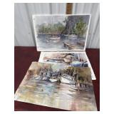 3 Eileen Corrwell watercolors from her private