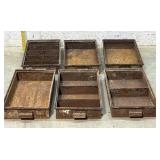 6 Tin Trays 21/13/4