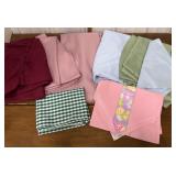Assorted 80s tablecloths, Easter table runner