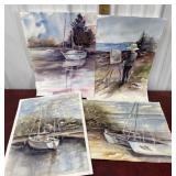 5 Eileen Correll watercolors from her private