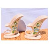 Pair of Hull Art Cornucopia Vases