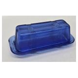 Cobalt blue butter dish
