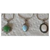 3 Sterling Silver Pendant Necklaces