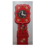 W. Germany Wooden Miniature Grandfather Clock 8