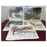 5 Eileen Corrwell watercolors from her private
