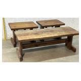 3 Piece Pine bench / Table Set