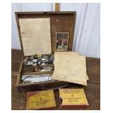 Vintage Art Kit, crayons- dovetailed box