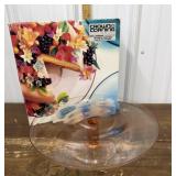 Crown Corning Bellissimo hand blown footed cake
