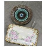 Victorian English Majolica plate, porcelain