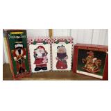 Christmas decor in original boxes- Santa, Mrs.