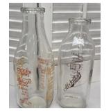 2 Cortland NY milk bottles - Crocker & Abdallah
