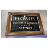 Framed Home Insurance Company of New York glass