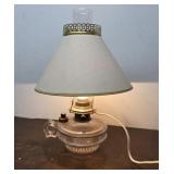 Vintage bracket finger lamp with chimney and