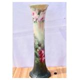 Antique Vienna Art Nouveau Tall Hand Painted Vase