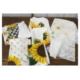 Sunflower tablecloths, placemats, towels