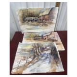 3 Eileen Correll Watercolors from her private