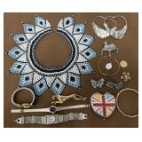 Costume jewelry, beaded necklace, watches, etcï¿½