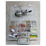 Fishing Tackle Box w/ reel