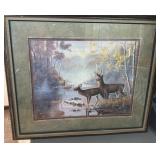 Nice Deer Framed Deer Picture 26 3/4ï¿½x 22 3/4ï¿½