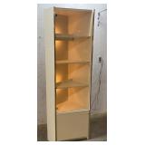 1980s Illuminated Corner Curio Cabinet 28/18/81