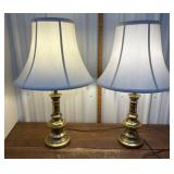 Pair Brass Lamps. Beautiful and Heavy!