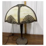 Heavy slag glass lamp *may need rewiring