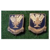 2 WWII USAAF Sustineo Alas Sterling Enamel pins