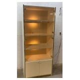 1980s Illuminated 6 door Curio Cabinet 34/20/81