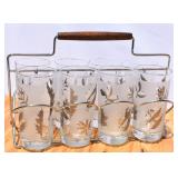 MCM Glasses with Carrier. (One has crack)