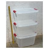 3 Clear Storage Totes